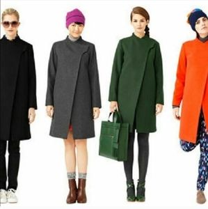 Kate Spade Saturday wool long fencing pea coat